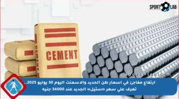 ارتفاع مفاجئ في أسعار طن الحديد والأسمنت اليوم 30 يوليو 2025.. تعرف على سعر «ستيل» الجديد عند 34000 جنيه
